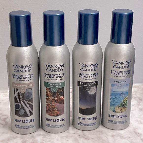 Yankee Candle Room Spray Collection - Silver with Blue Accents - Picture 1 of 3